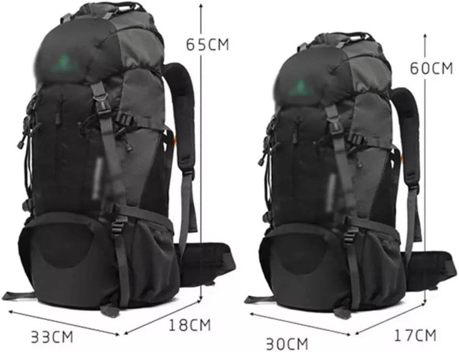 Mountaineering backpack hiking camping backpack large capacity mountaineering bag men 50L/60L(3-pack,60L)