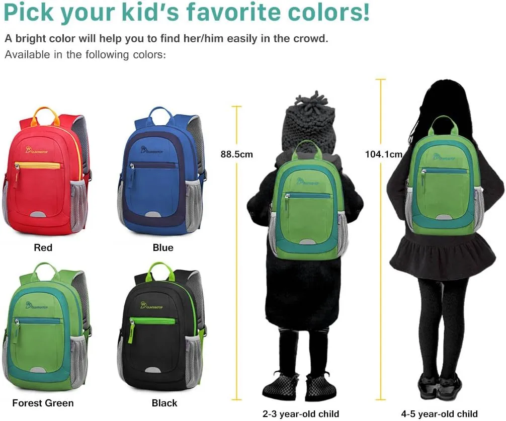 MOUNTAINTOP Kids Toddler Backpack for Boys Girls Preschool Kindergarten Bag