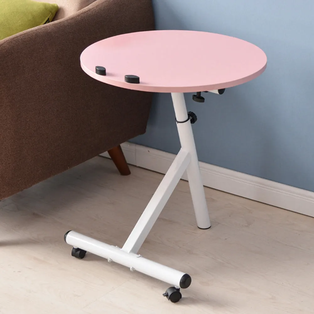 Movable Lift Desk Round Adjustable Tea