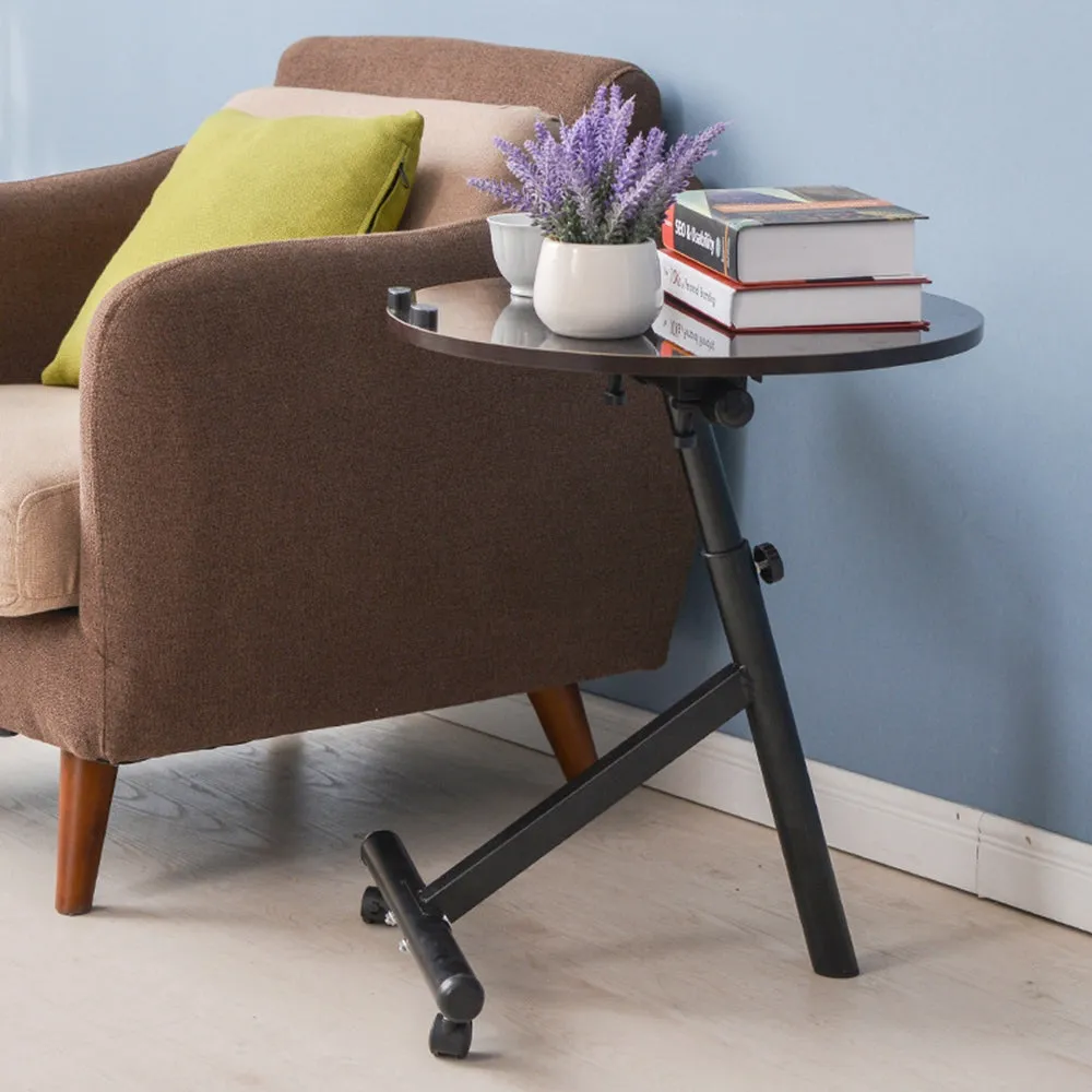 Movable Lift Desk Round Adjustable Tea