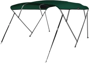 MSC 3 Bow 4 Bow Bimini Top Boat Cover,600D Solution Dyed Polyester,2 Support Poles& 4 Adjustable Straps Included