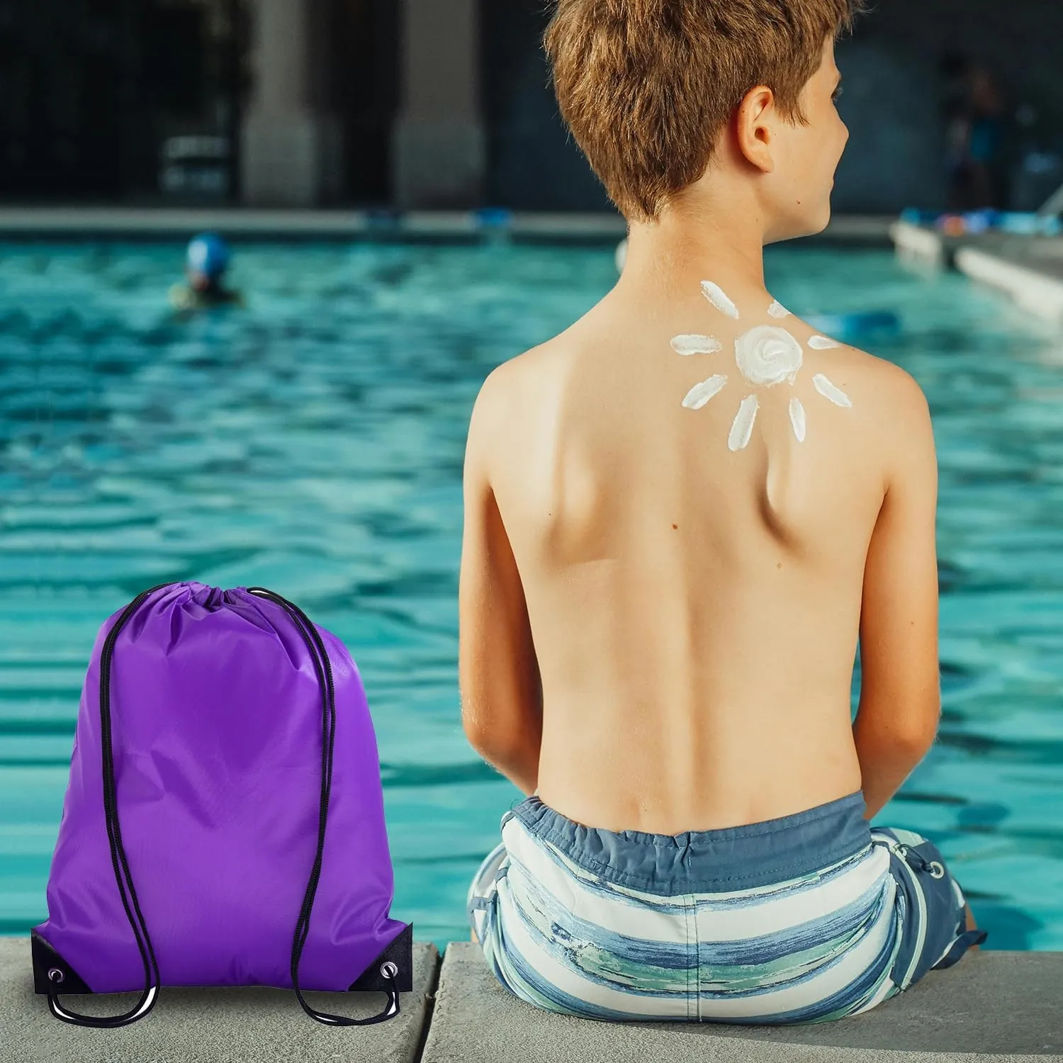 multi functional drawstring bag Bulk,drawstring backpack, 20 Pcs Draw String Bags, Cinch Bag essential for gym travel, nunisex, loose and portable (20, Purple)