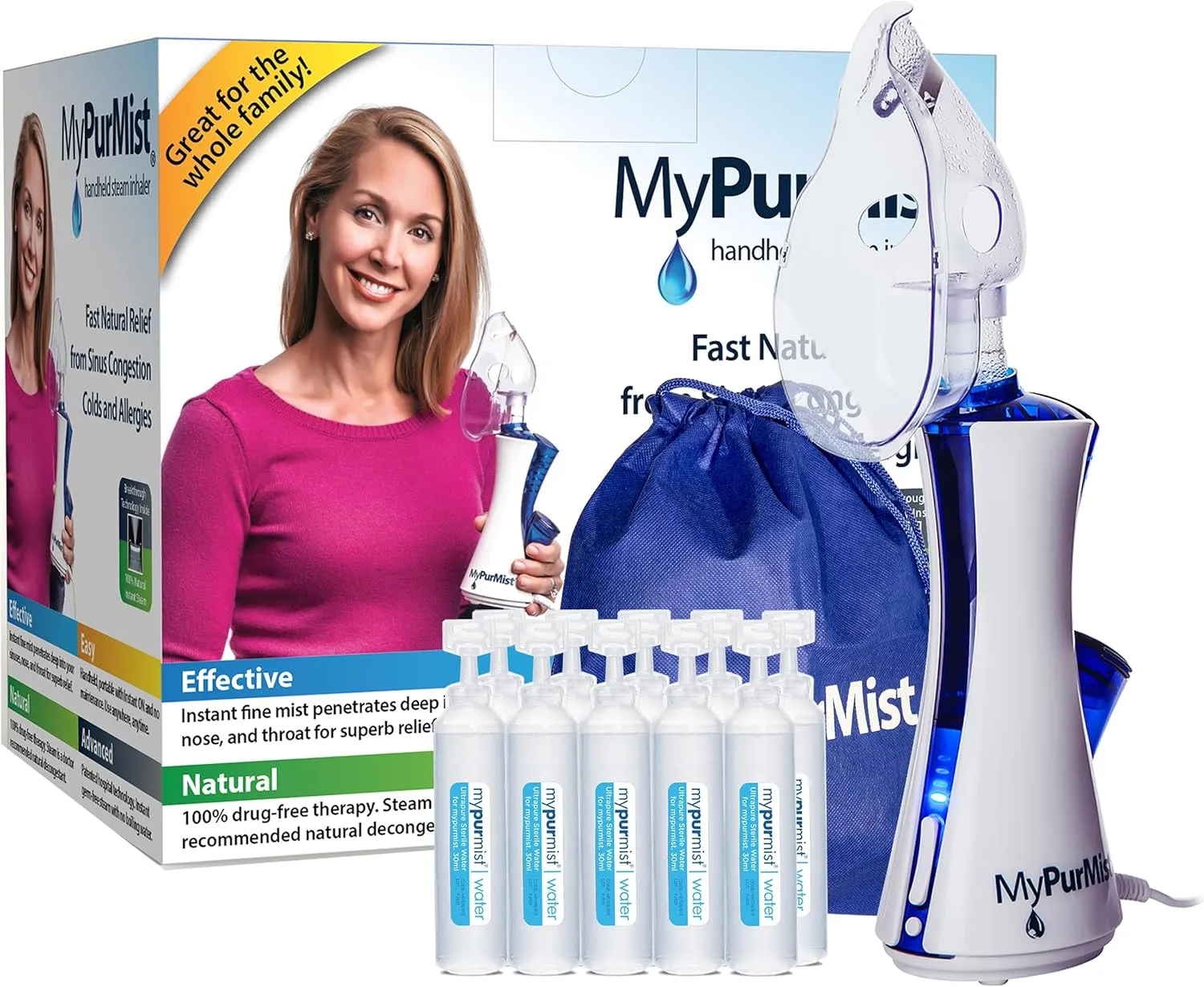 Mypurmist New Classic Handheld Personal Steam Inhaler, Vaporizer and Humidifier (Plug-in)