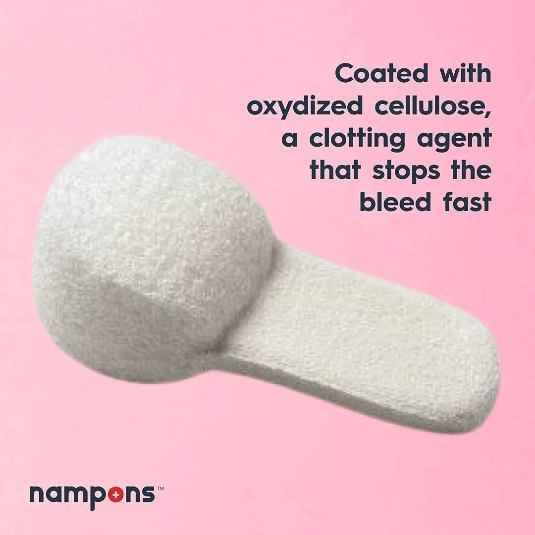 Nampons Nosebleed Stoppers - 6 Nose Bleed Plugs with Clotting Agent to Stop Nosebleeds Fast. Perfect First Aid Item Trusted by Doctors and Hospitals. Safe and Effective for Teens, Adults, Seniors