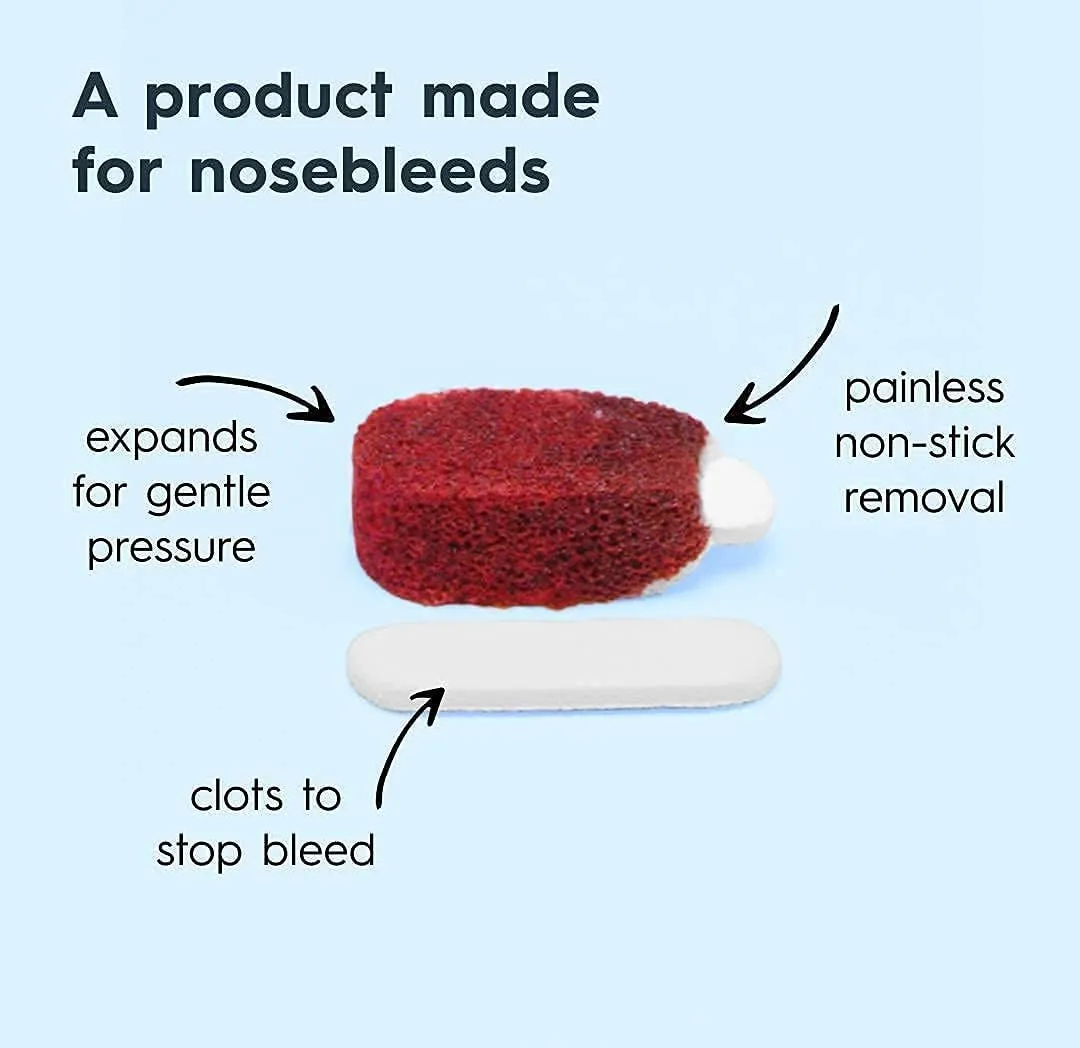 Nampons Nosebleed Stoppers - 6 Nose Bleed Plugs with Clotting Agent to Stop Nosebleeds Fast. Perfect First Aid Item Trusted by Doctors and Hospitals. Safe and Effective for Teens, Adults, Seniors