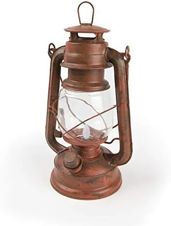 Nebo Old Red Lantern , Rustic Red