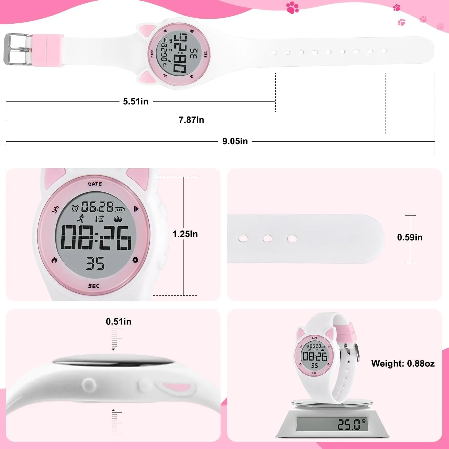 NN BEN NEVIS Kids Watch, Digital Watch for Boys Girls, Sport Watch with Fitness Tracker, Alarm Clock, Stopwatch, No App and Waterproof, Watch for Kids Ages 5-12