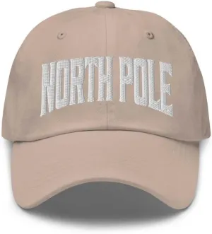 North Pole Baseball Cap North Pole Dad Hat Alaska AK Hat Embroidered Souvenir