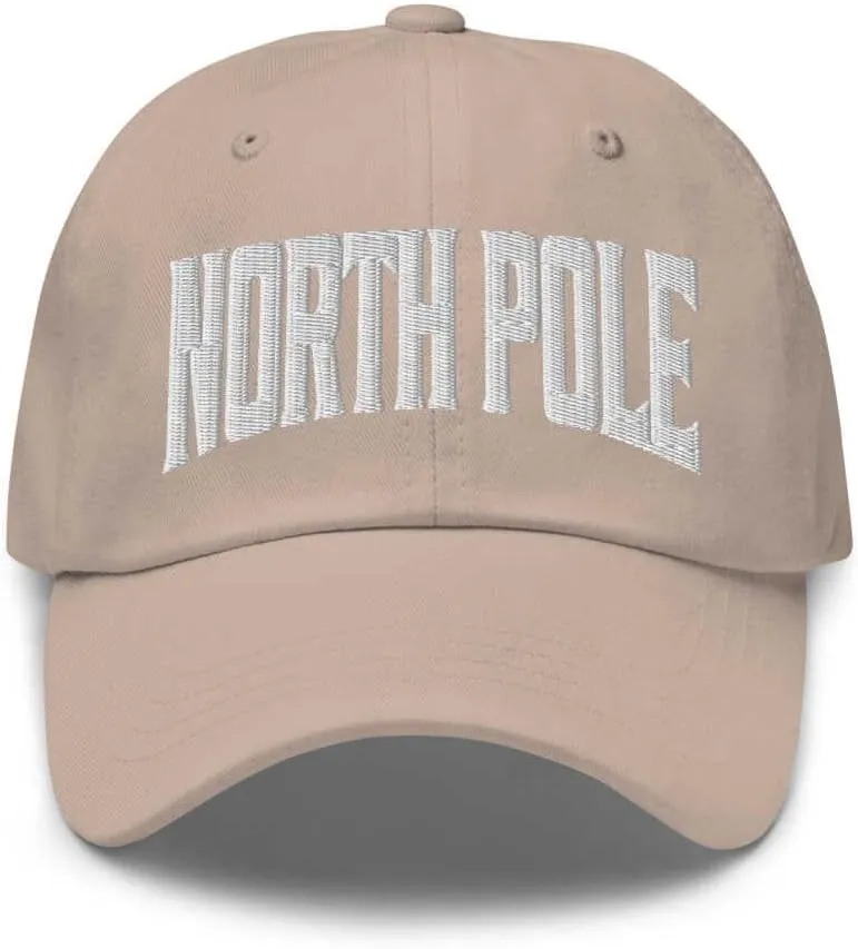 North Pole Baseball Cap North Pole Dad Hat Alaska AK Hat Embroidered Souvenir