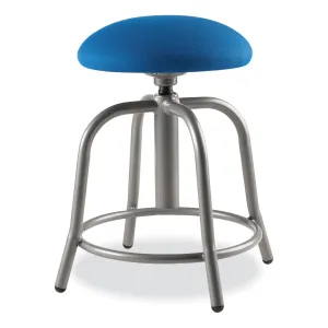 NPS® 6800 Series Height Adjustable Fabric Padded Seat Stool, Supports 300 lb, 18" to 25" Seat Height, Cobalt Blue Seat/Gray Base