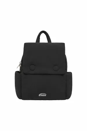 NYLON PADDED BACKPACK-BLACK