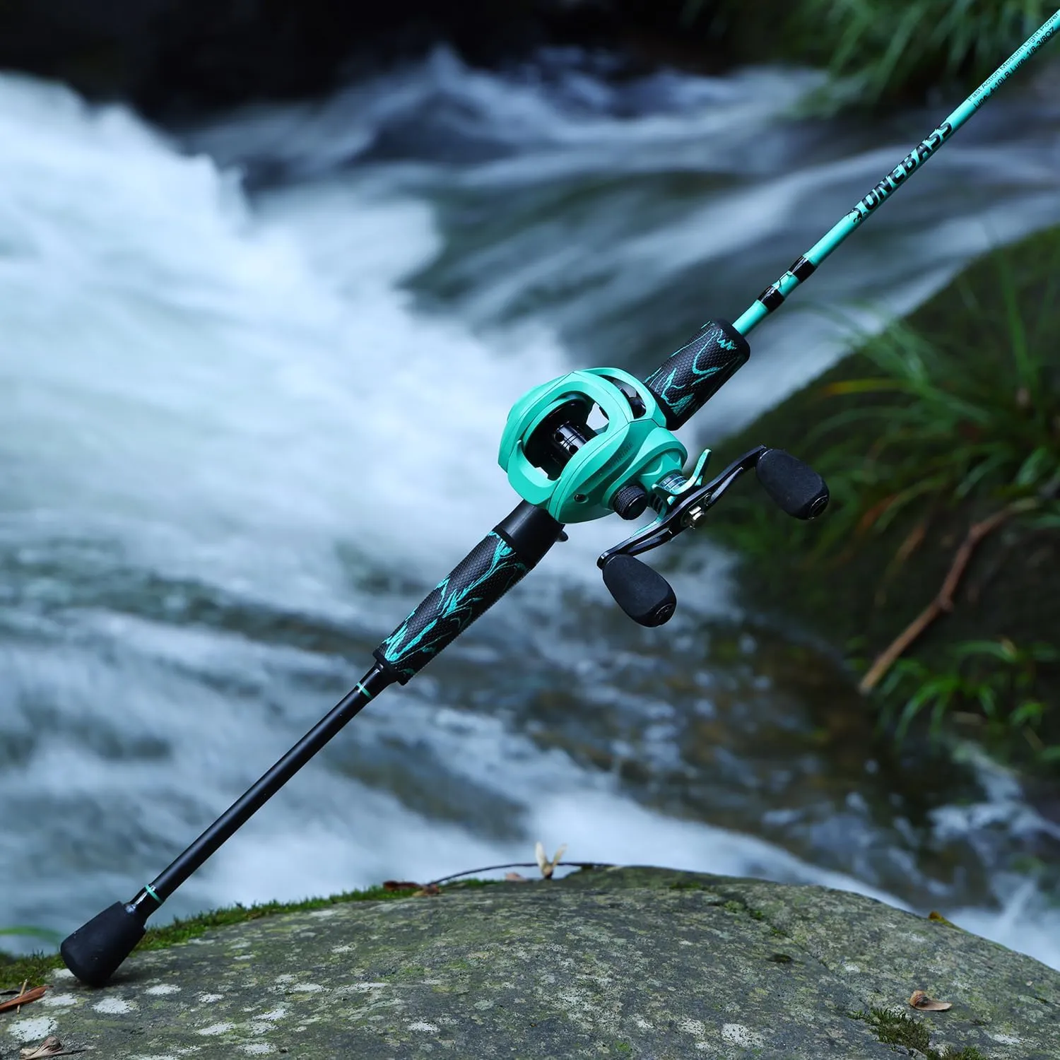 One Bass Spinning Rod & Casting Rod, High Performance IM6 Graphite Fishing Pole for Bass Fishing,2- Piece Desgin for Travel