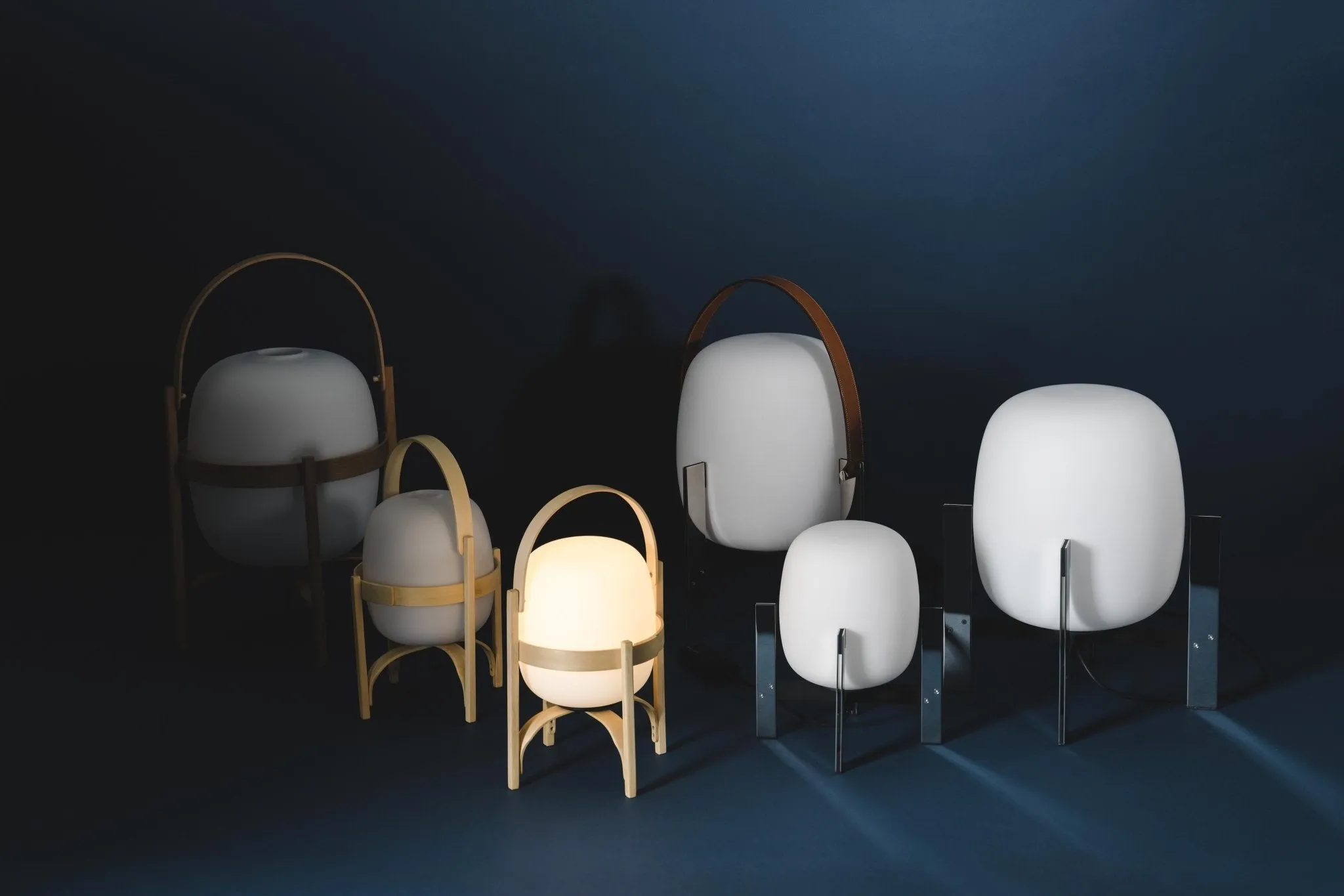 Open Box - Cestita Batería Portable Lamp - White Opal Polyethylene