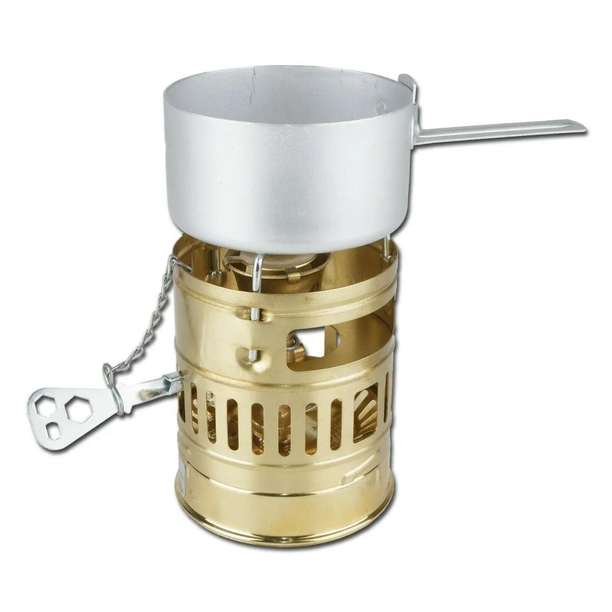 OPTIMUS SVEA Stove Classic White Gas Burner Light Gasoline Solid Brass Can Fuel