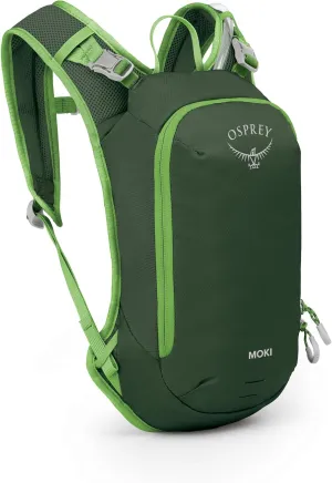 Osprey Moki 3L Kids' Biking Backpack with Hydraulics Reservoir, Green Canopy
