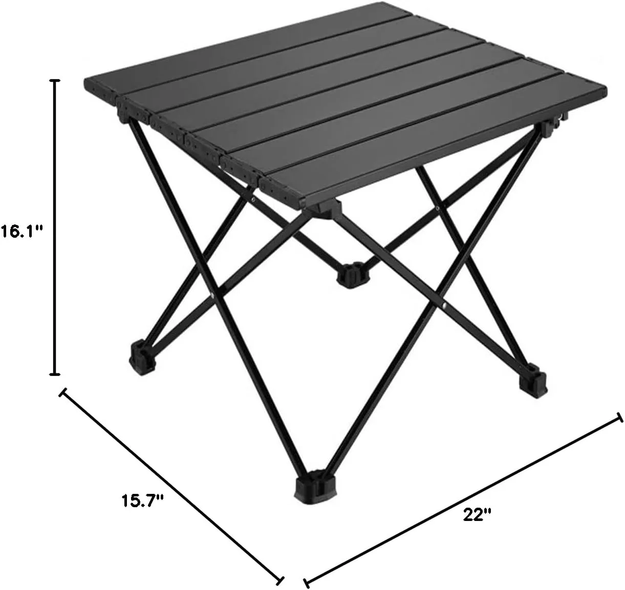 Outdoor aluminum alloy folding table, aluminum portable roller shutter table with large capacity storage bag, outdoor mini folding table with frosted technology, suitable for camping, exploring, etc.