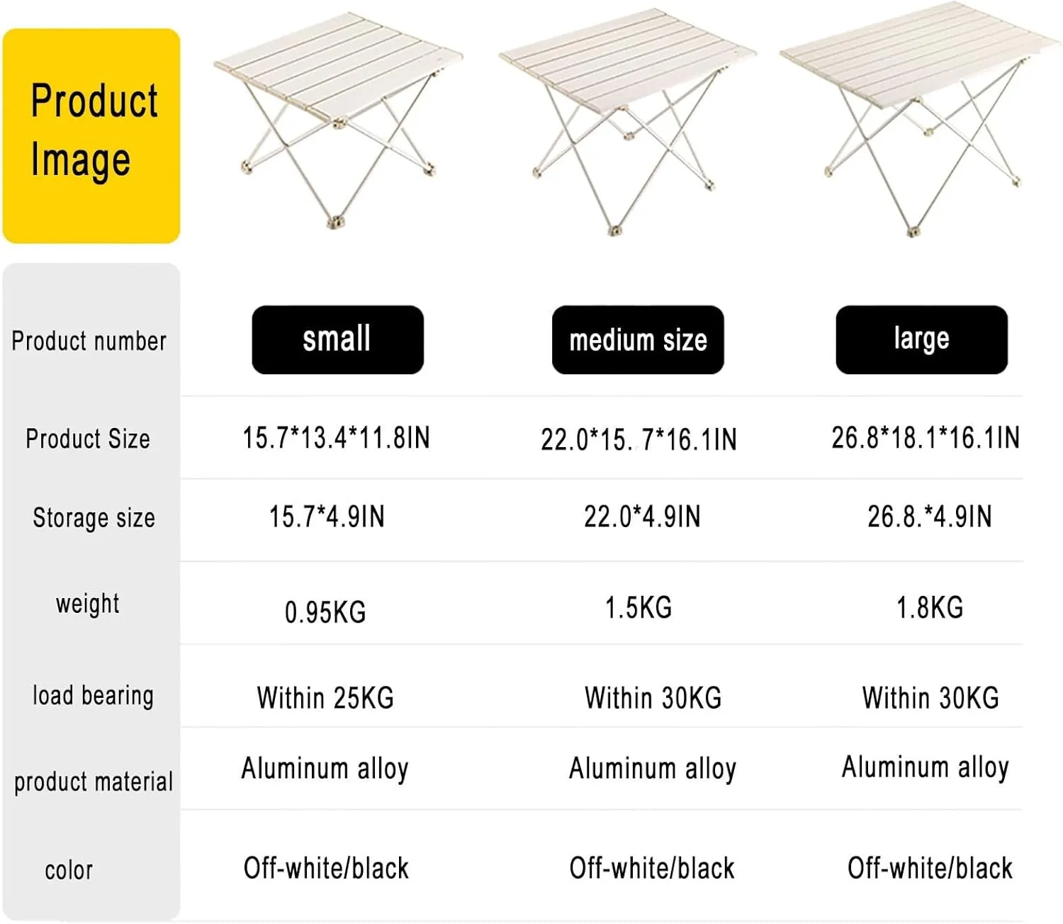 Outdoor aluminum alloy folding table, aluminum portable roller shutter table with large capacity storage bag, outdoor mini folding table with frosted technology, suitable for camping, exploring, etc.