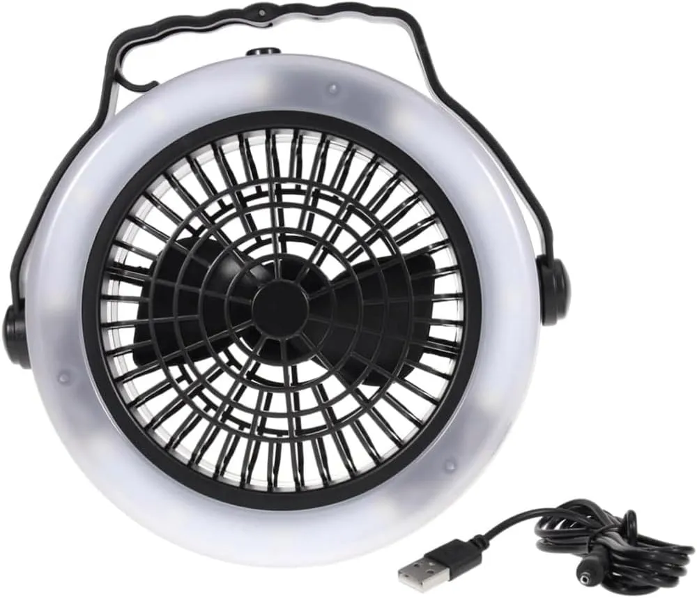 Outdoor Camping Equipment Home Emergency Kit Portable Camping Fan Outdoor Fans Fan for Camping Black Camping Lantern Portable Fans Bicycle Helmet Mirror Noire USB Camping Tent Light