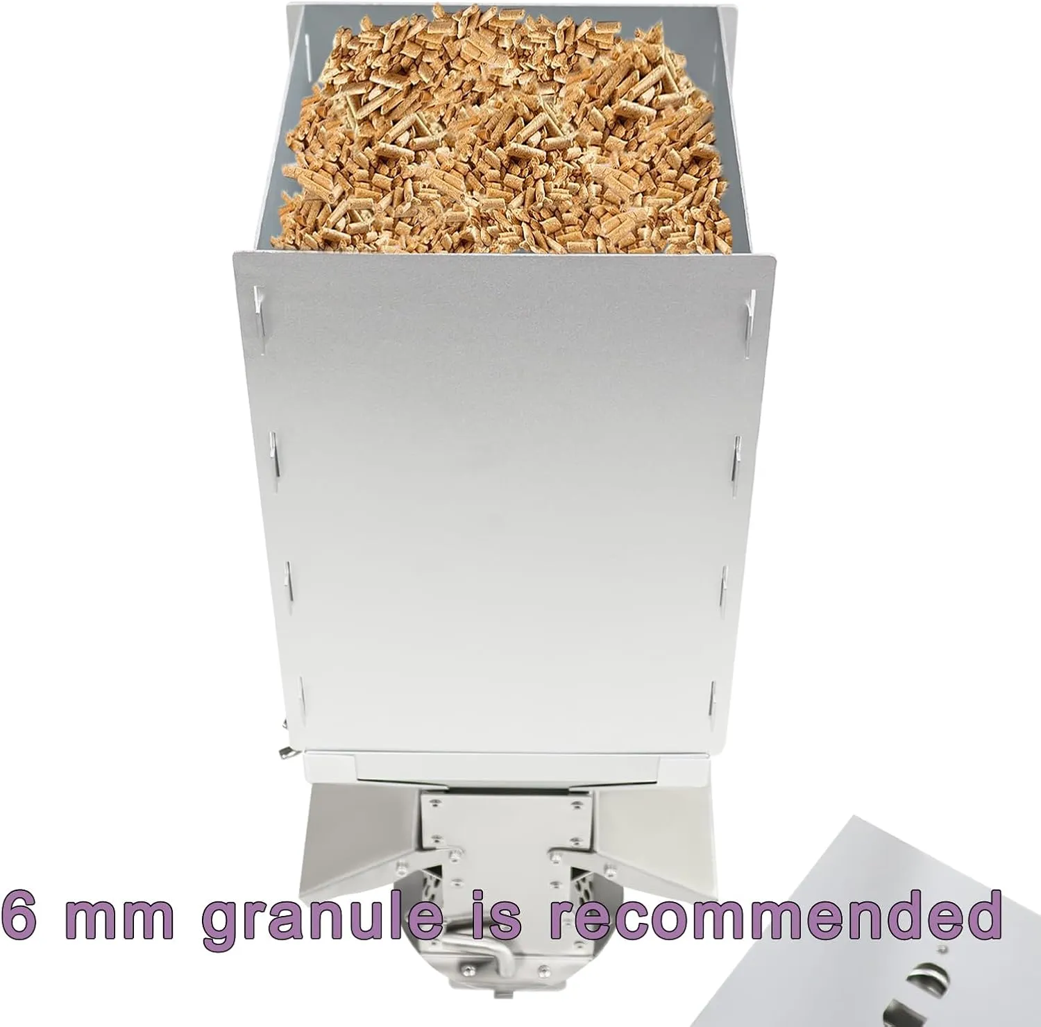 Outdoor Camping Stove Accessory Pellet Bin with Burner for Tent Stove(Silver)