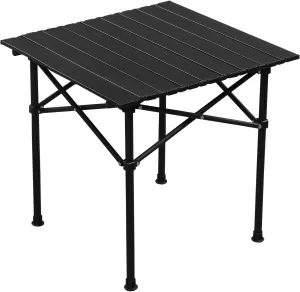 Outdoor Compact Camp Table 20" Outdoor Folding Table, Folding Camping Table for 2-4 Persons Aluminum Collapsible Table