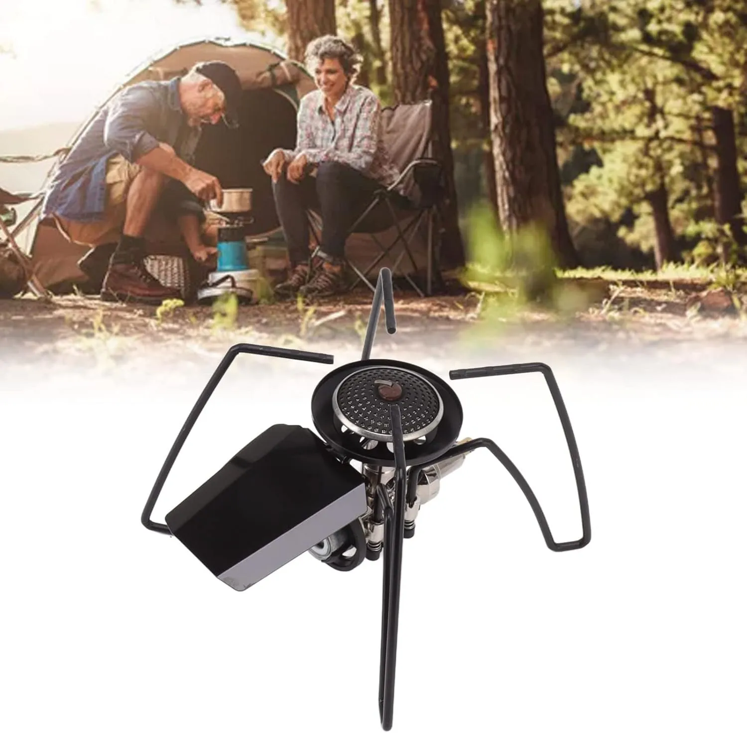 Outdoor Folding Gas Stove,Portable Camping Gas Stove,Foldable Camp Stove Backpacking Stove for Versatile Outdoor Scenarios Including Hiking, Camping, and Road Trips
