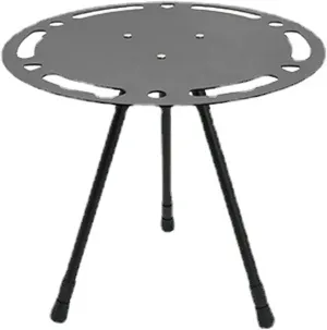 Outdoor Folding Small Round Table, Small Patio Table, Portable Height Adjustable Folding Patio Table, Aluminum Alloy Lightweight Foldable Round Camping Table