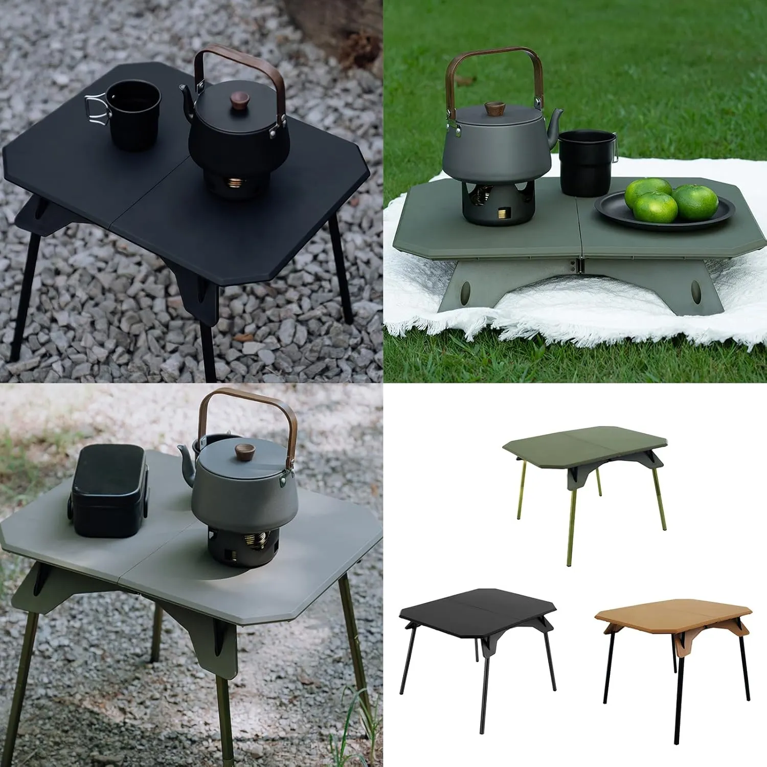 Outdoor Folding Table Portable Adjustable Heights Picnics Desk Aluminum Alloy Camping Table for Traveling Barbecue