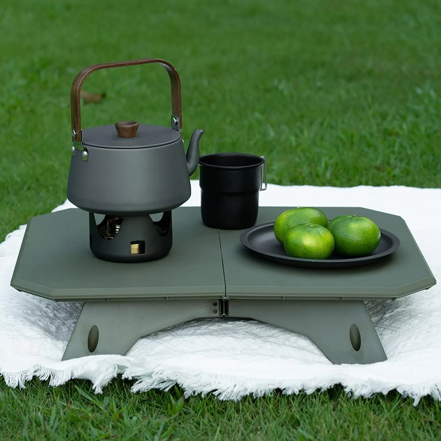 Outdoor Folding Table Portable Adjustable Heights Picnics Desk Aluminum Alloy Camping Table for Traveling Barbecue