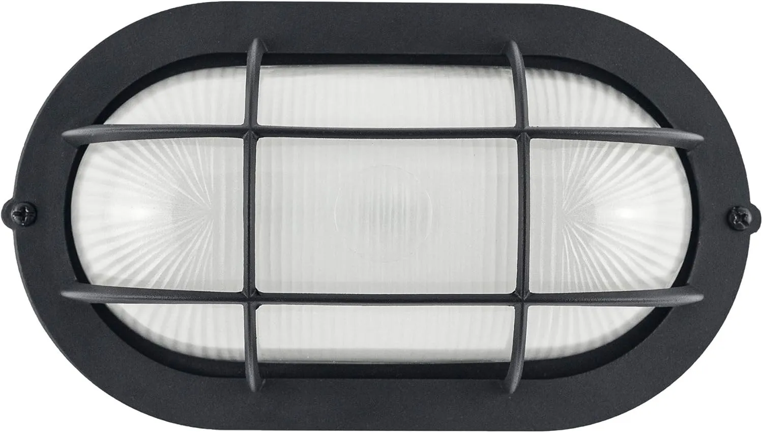Outdoor LED Bulkhead Light Worked as Outdoor Flush Mount Ceiling Light, Wall Lantern, 6W 520Lumens 5000K Daylight, Dimmable, Aluminum Housing, Black 2 Pack