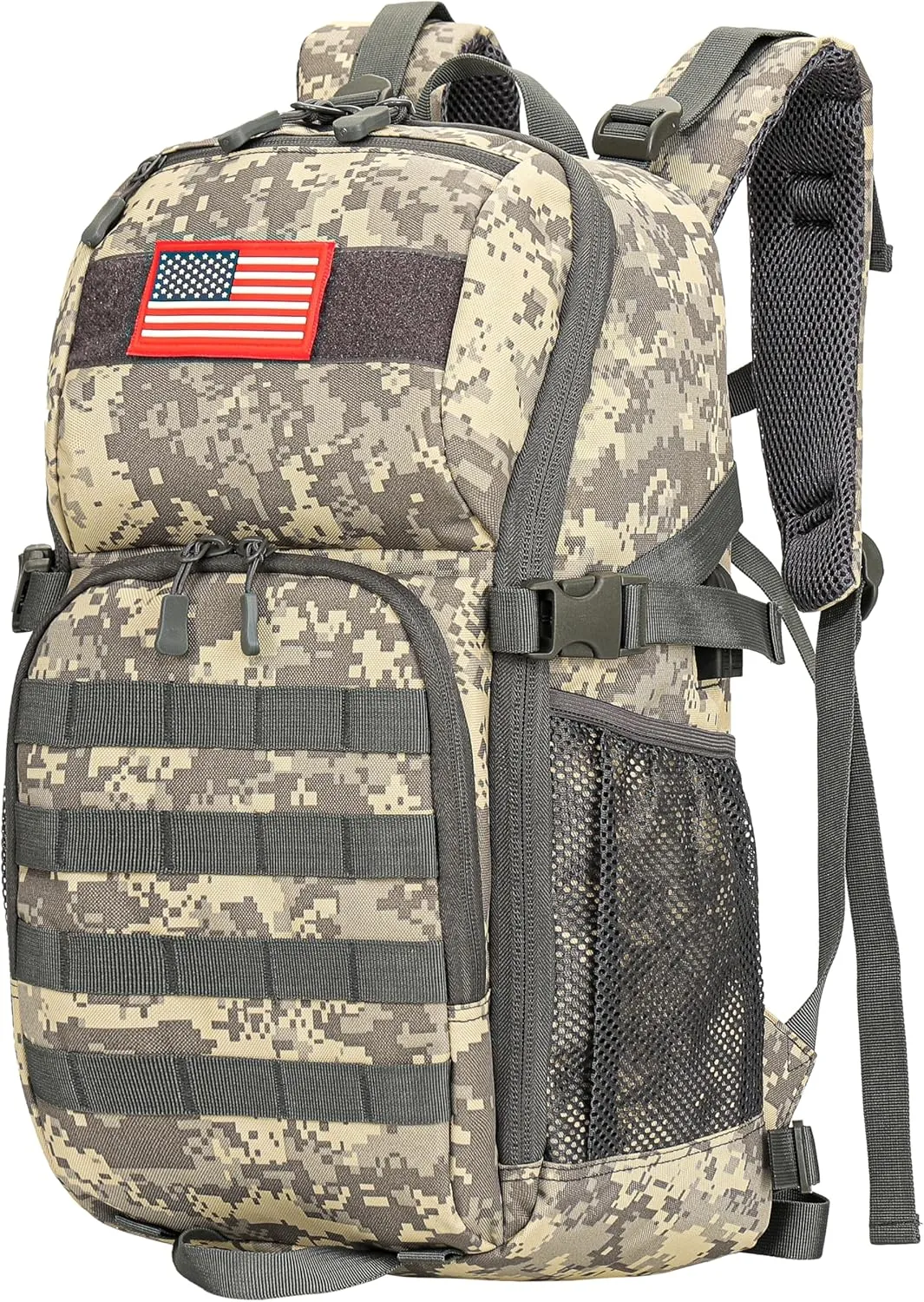 outdoor plus Camo Backpack for School,30L/40L Military Boys Backpack for Elementary Middle School, Army Day Pack for Outdoor