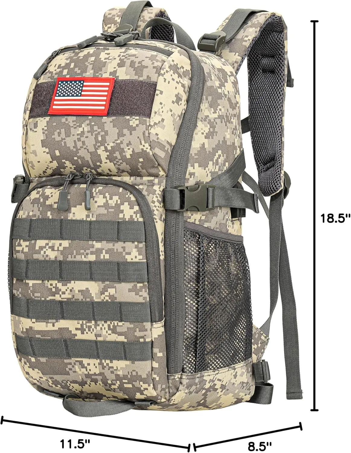 outdoor plus Camo Backpack for School,30L/40L Military Boys Backpack for Elementary Middle School, Army Day Pack for Outdoor