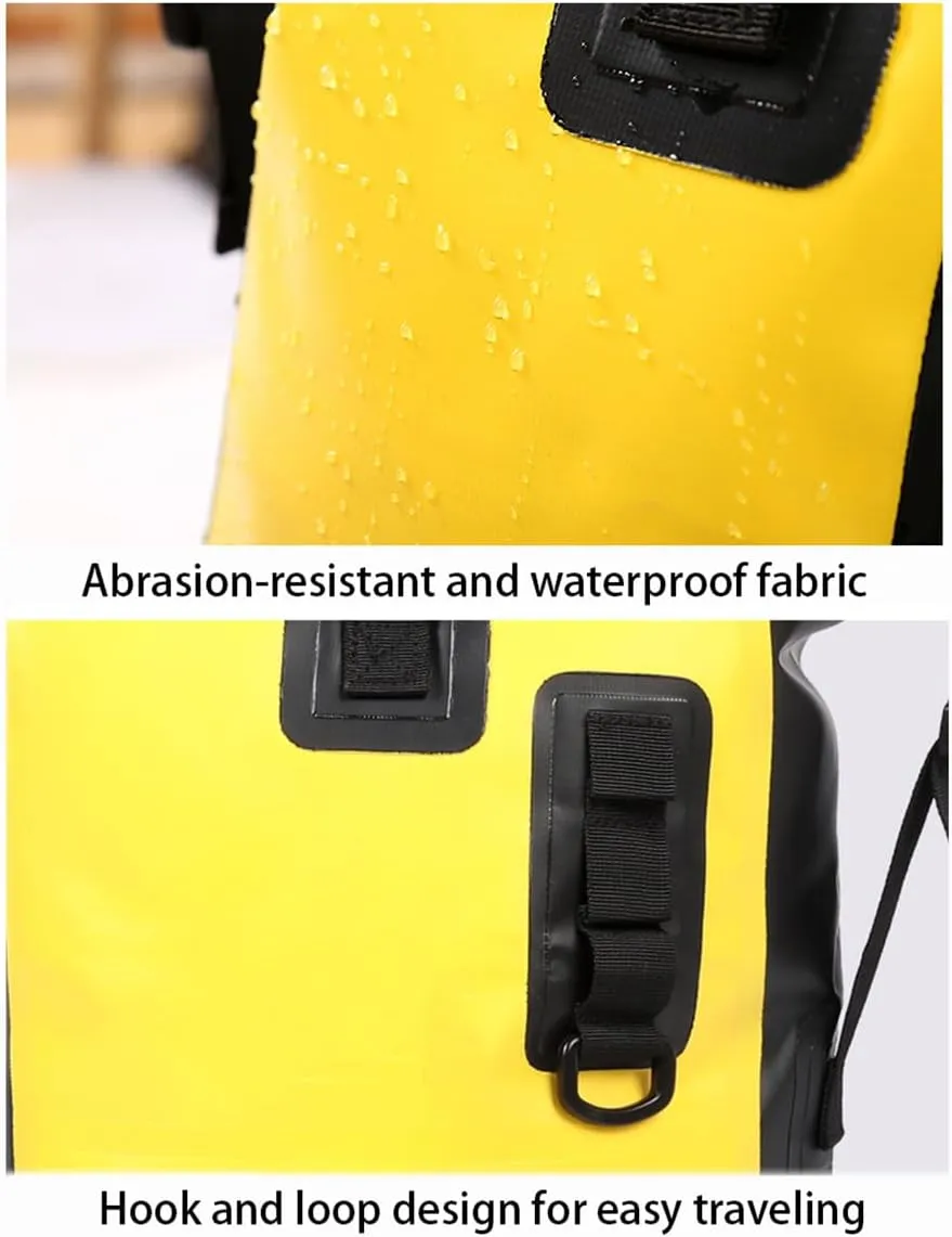 Outdoor PVC Waterproof Dry Backpack Water Floating Bag Roll Top Sack, Dry Bags for Kayaking Waterproof Flotation 30L (Black,30L)
