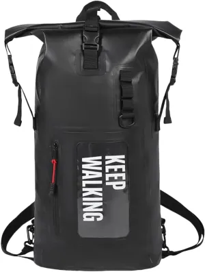 Outdoor PVC Waterproof Dry Backpack Water Floating Bag Roll Top Sack, Dry Bags for Kayaking Waterproof Flotation 30L (Black,30L)