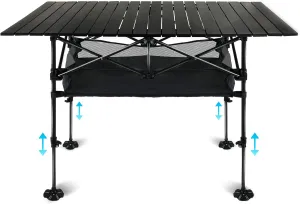 Outdoor stall Adjustable Lifting Table for Picnic Camping, Collapsible Table for Home Barbecue, Freely Adjustable Lifting Table. 47(L) x22(W)