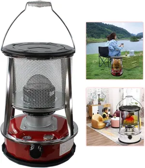 Outdoor Tent Kerosene Stove Stainless Steel Camping Oil Heaters Patio Emergency Heater For Camping Hiking Picnic Efficient Without (Size : 4.6L/Red)