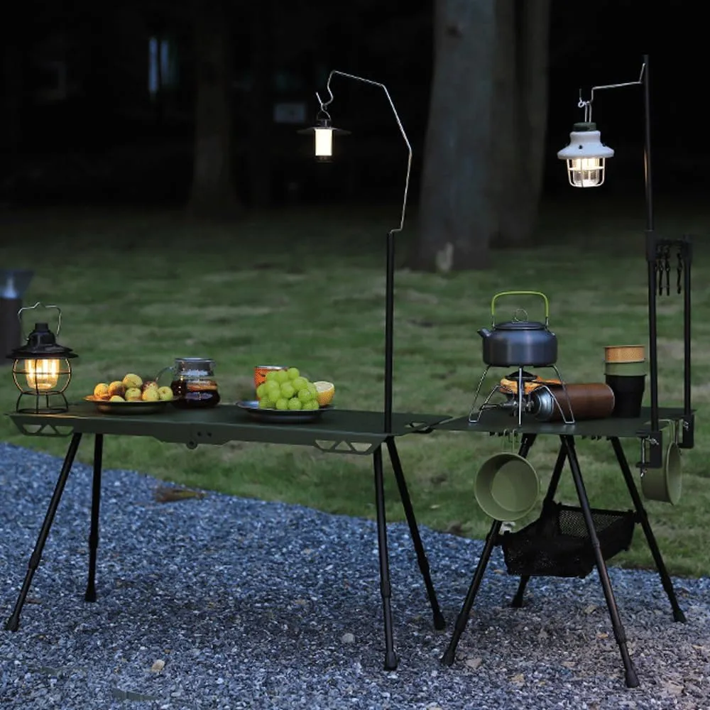 Outdoor Ultra-Light Folding Table Foldable Portable Elevating Table Lightweight Camping Gear Cookout Coffee Table Picnic Table for Outdoor Picnic Barbecue Camping