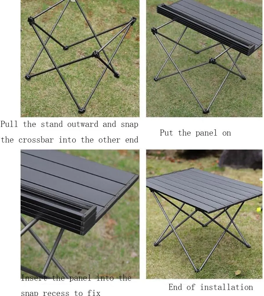 Outdoor Ultralight Aluminum Camping Table Portable Compact Backpacking Table Folding Beach Table for Picnics Hiking