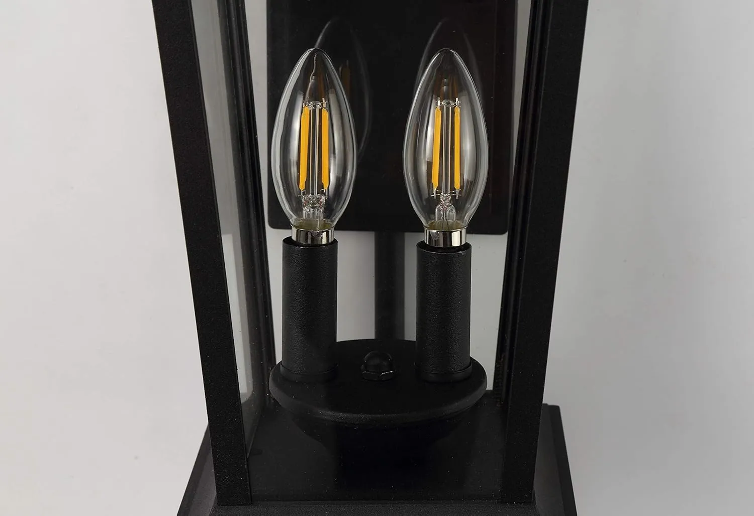 Outdoor Wall Lantern, Exterior Waterproof Wall Sconce Light Fixture, Black Anti-Rust Outside Porch Sconce Lights with Clear Glass