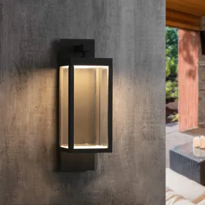 Outdoor Wall Sconce Light Exterior IP54 Waterproof LED Wall Light Fixture Porch Light Outdoor Wall Mount Lamp Lantern Black Aluminum for Patio Garage House 13W 750Lm 3000K