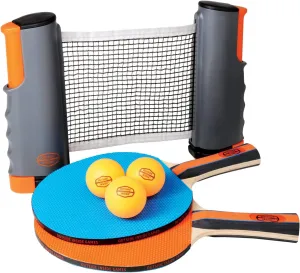 Outside Inside Backpack Travel Ping-Pong Set for Camping, Backyard & Outdoors