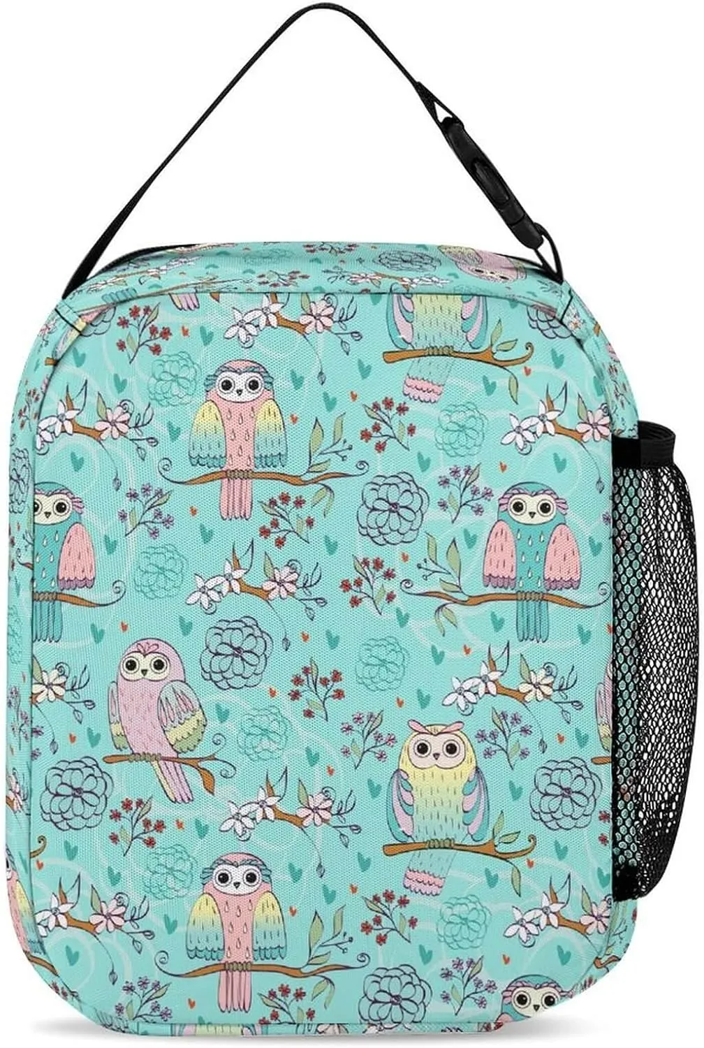 Owl Backpack with Lunch Box & Pencil Case for Kids Girls Boys School, 16 Inch Cute Owls Bookbag, School Backpack for Students Children, Lightweight, Large Capacity