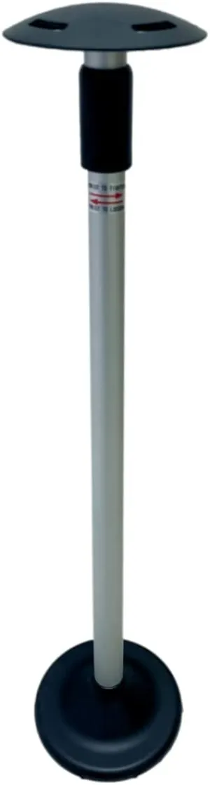 Pactrade Marine Boat Pontoon Cover Support Pole Adjustable Telescopic Anodized Aluminum Mushroom Top 1-1/4" Diameter Tube/Injected PP Tall Short Round Base (26-48") (Without Webbing Straps)