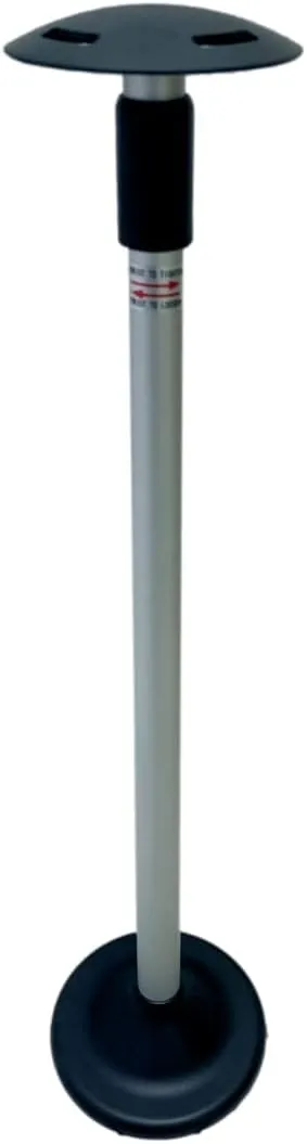 Pactrade Marine Boat Pontoon Cover Support Pole Adjustable Telescopic Anodized Aluminum Mushroom Top 1-1/4" Diameter Tube/Injected PP Tall Short Round Base (26-48") (Without Webbing Straps)