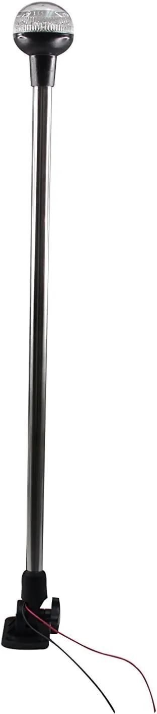 Pactrade Marine RV Adjustable Folding All Round Pole Light H Navigation Light SS 25''H