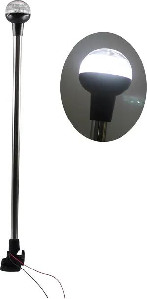 Pactrade Marine RV Adjustable Folding All Round Pole Light H Navigation Light SS 25''H