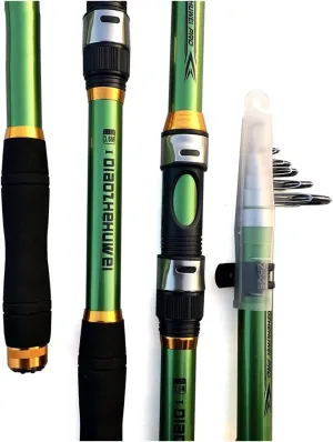 Panfish Rod Fishing Rod Super Light Hard Fishing Rod Carbon Fiber FRP Telescopic Green Spinining Pole 3.6M ~ 2.1M Travel Carp Rod Baitcasting Rod(2.7 m)