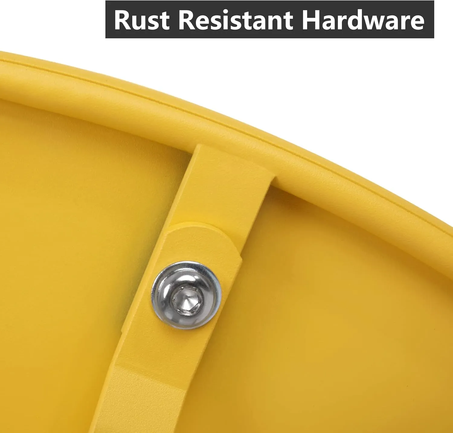 Patio Coffee Table - 28inch Metal Steel Outdoor Round Table Weather Resistant Anti-Rust Outdoor Table (Yellow)