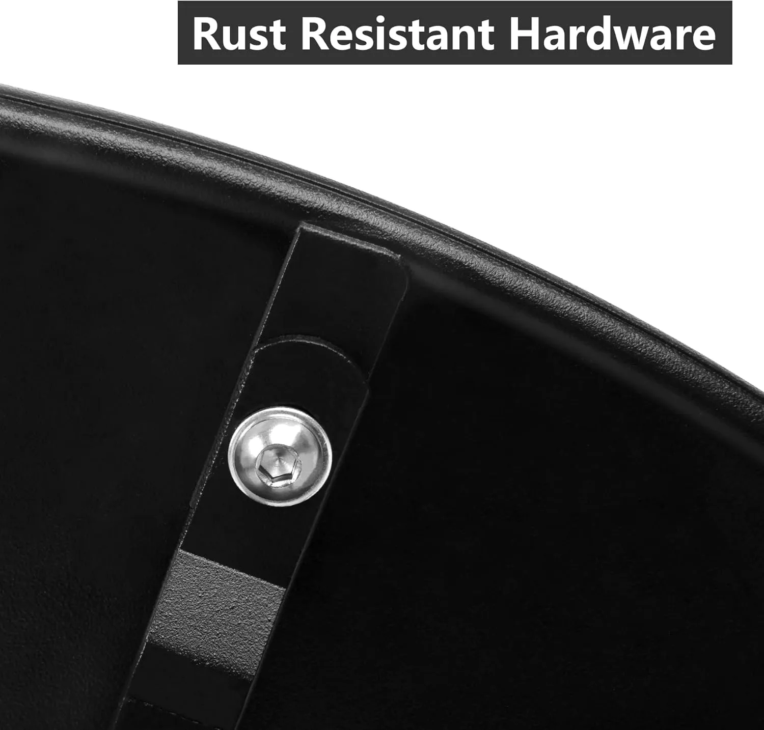 Patio Coffee Table, Metal Steel Outdoor Round Table Weather Resistant Anti-Rust Outdoor Table(Black)