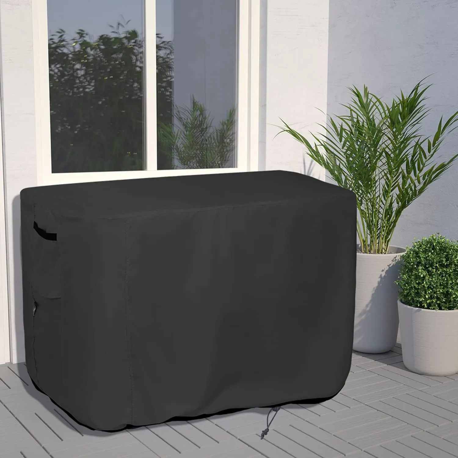 Patio Prep Table Cover for 52 Inch Keter Unity XL Portable Table, Waterproof Weather-Resistant BBQ Grill Prep Table Cover 54L x 22W x 35H, Black