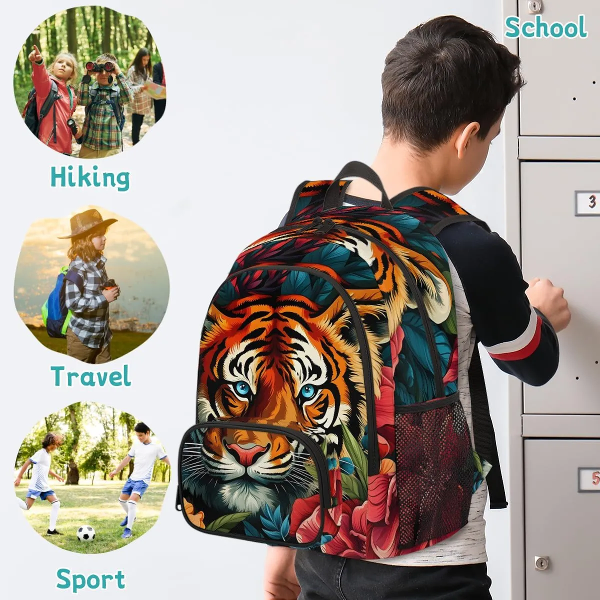 Peacock Feather Carry on Travel Backpack for Women Men Water resistant Lightweight Rucksack Backpack for Weekender Casual Work Hiking Peacock Feathers